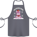 Christmas Snowicorn Funny Xmas Unicorn Cotton Apron 100% Organic Steel
