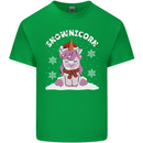 Christmas Snowicorn Funny Xmas Unicorn Kids T-Shirt Childrens Irish Green