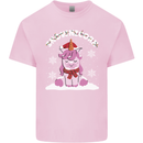 Christmas Snowicorn Funny Xmas Unicorn Kids T-Shirt Childrens Light Pink