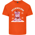 Christmas Snowicorn Funny Xmas Unicorn Kids T-Shirt Childrens Orange