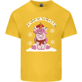 Christmas Snowicorn Funny Xmas Unicorn Kids T-Shirt Childrens Yellow