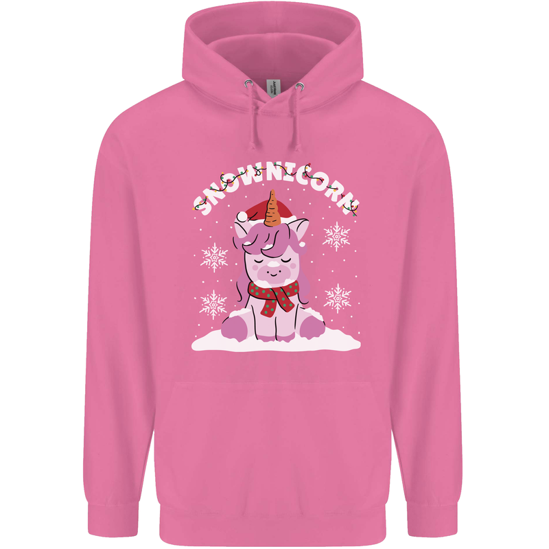 Christmas Snowicorn Funny Xmas Unicorn Mens 80% Cotton Hoodie Azelea
