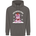 Christmas Snowicorn Funny Xmas Unicorn Mens 80% Cotton Hoodie Charcoal
