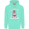 Christmas Snowicorn Funny Xmas Unicorn Mens 80% Cotton Hoodie Peppermint