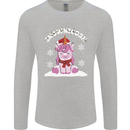 Christmas Snowicorn Funny Xmas Unicorn Mens Long Sleeve T-Shirt Sports Grey