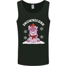 Christmas Snowicorn Funny Xmas Unicorn Mens Vest Tank Top Black
