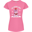 Christmas Snowicorn Funny Xmas Unicorn Womens Petite Cut T-Shirt Azalea