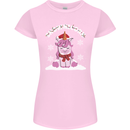 Christmas Snowicorn Funny Xmas Unicorn Womens Petite Cut T-Shirt Light Pink
