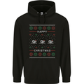 Christmas Swimming Design Childrens Kids Hoodie Black