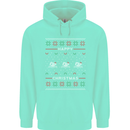 Christmas Swimming Design Childrens Kids Hoodie Peppermint