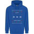 Christmas Swimming Design Childrens Kids Hoodie Royal Blue