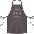 Christmas Swimming Design Cotton Apron 100% Organic Dark Grey