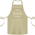 Christmas Swimming Design Cotton Apron 100% Organic Khaki
