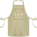Christmas Swimming Design Cotton Apron 100% Organic Khaki