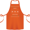 Christmas Swimming Design Cotton Apron 100% Organic Orange
