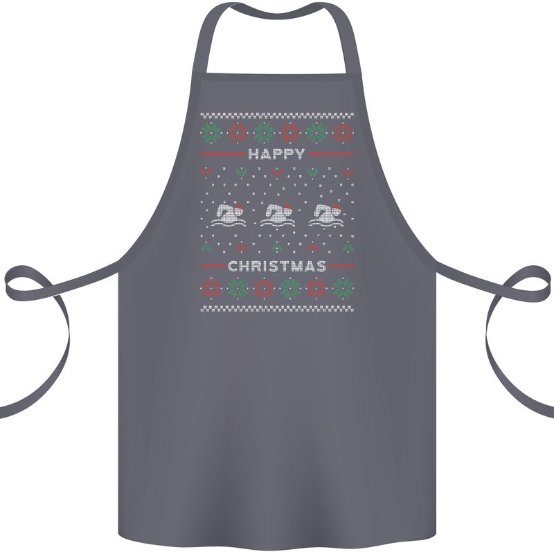 Christmas Swimming Design Cotton Apron 100% Organic Steel