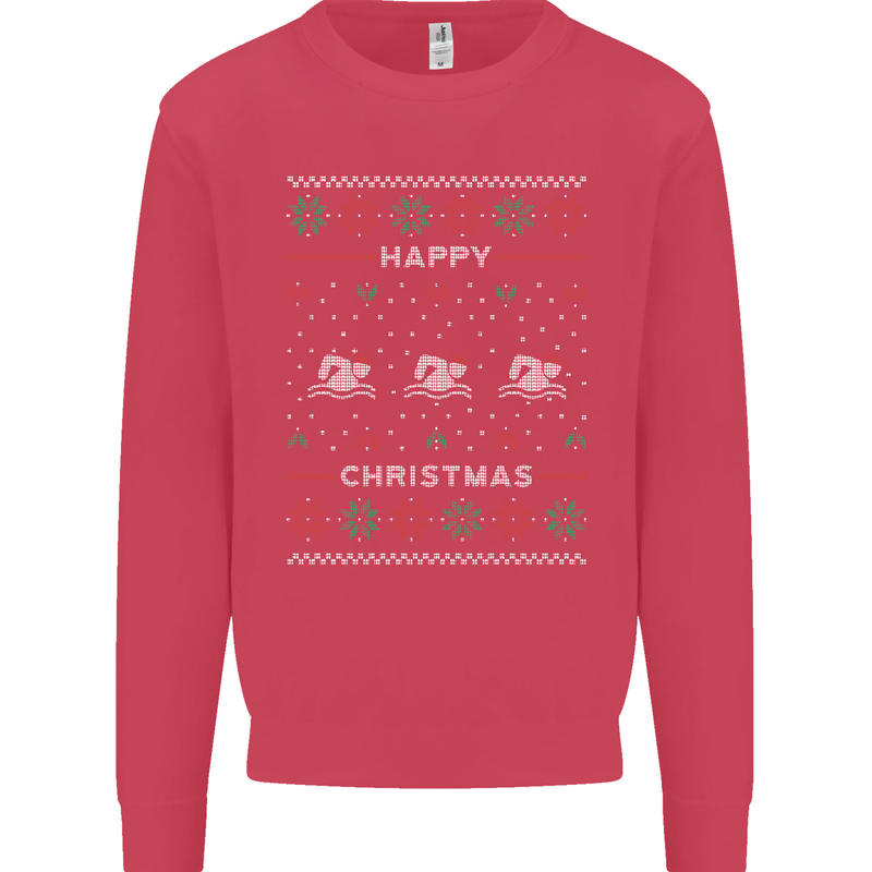Christmas Swimming Design Kids Sweatshirt Jumper Heliconia