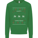 Christmas Swimming Design Kids Sweatshirt Jumper Irish Green