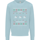 Christmas Swimming Design Kids Sweatshirt Jumper Light Blue