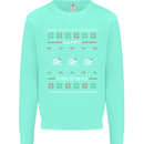 Christmas Swimming Design Kids Sweatshirt Jumper Peppermint