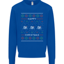 Christmas Swimming Design Kids Sweatshirt Jumper Royal Blue