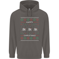 Christmas Swimming Design Mens 80% Cotton Hoodie Charcoal