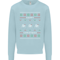 Christmas Swimming Design Mens Sweatshirt Jumper Light Blue