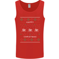 Christmas Swimming Design Mens Vest Tank Top Red