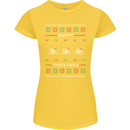 Christmas Swimming Design Womens Petite Cut T-Shirt Yellow