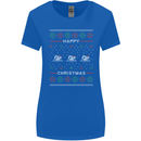 Christmas Swimming Design Womens Wider Cut T-Shirt Royal Blue