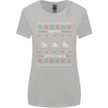 Christmas Swimming Design Womens Wider Cut T-Shirt Sports Grey