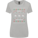 Christmas Swimming Design Womens Wider Cut T-Shirt Sports Grey