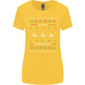 Christmas Swimming Design Womens Wider Cut T-Shirt Yellow