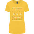 Christmas Swimming Design Womens Wider Cut T-Shirt Yellow