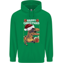 Christmas T-Rex Funny Dinosaur Childrens Kids Hoodie Irish Green