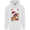 Christmas T-Rex Funny Dinosaur Childrens Kids Hoodie White