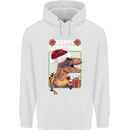 Christmas T-Rex Funny Dinosaur Childrens Kids Hoodie White