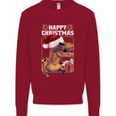 Christmas T-Rex Funny Dinosaur Kids Sweatshirt Jumper Red