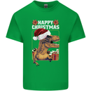 Christmas T-Rex Funny Dinosaur Kids T-Shirt Childrens Irish Green