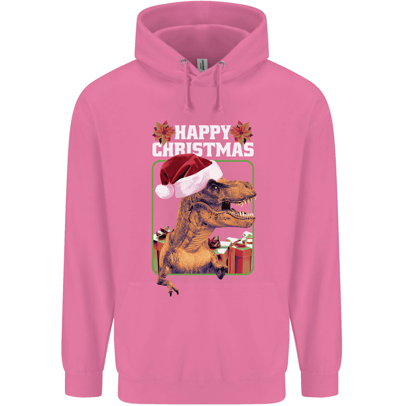 Christmas T-Rex Funny Dinosaur Mens 80% Cotton Hoodie Azelea