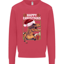 Christmas T-Rex Funny Dinosaur Mens Sweatshirt Jumper Heliconia
