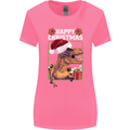 Christmas T-Rex Funny Dinosaur Womens Wider Cut T-Shirt Azalea