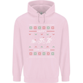 Christmas Triathlon Funny Fitness Gym Childrens Kids Hoodie Light Pink