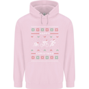 Christmas Triathlon Funny Fitness Gym Childrens Kids Hoodie Light Pink