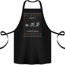 Christmas Triathlon Funny Fitness Gym Cotton Apron 100% Organic Black