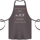 Christmas Triathlon Funny Fitness Gym Cotton Apron 100% Organic Dark Grey