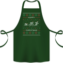 Christmas Triathlon Funny Fitness Gym Cotton Apron 100% Organic Forest Green