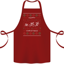 Christmas Triathlon Funny Fitness Gym Cotton Apron 100% Organic Maroon