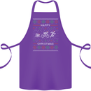 Christmas Triathlon Funny Fitness Gym Cotton Apron 100% Organic Purple