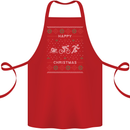 Christmas Triathlon Funny Fitness Gym Cotton Apron 100% Organic Red